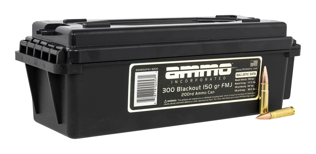 Ammo Inc. .300 AAC Blackout 150 Grain FMJ Centerfire Rifle Ammo | Bass ...